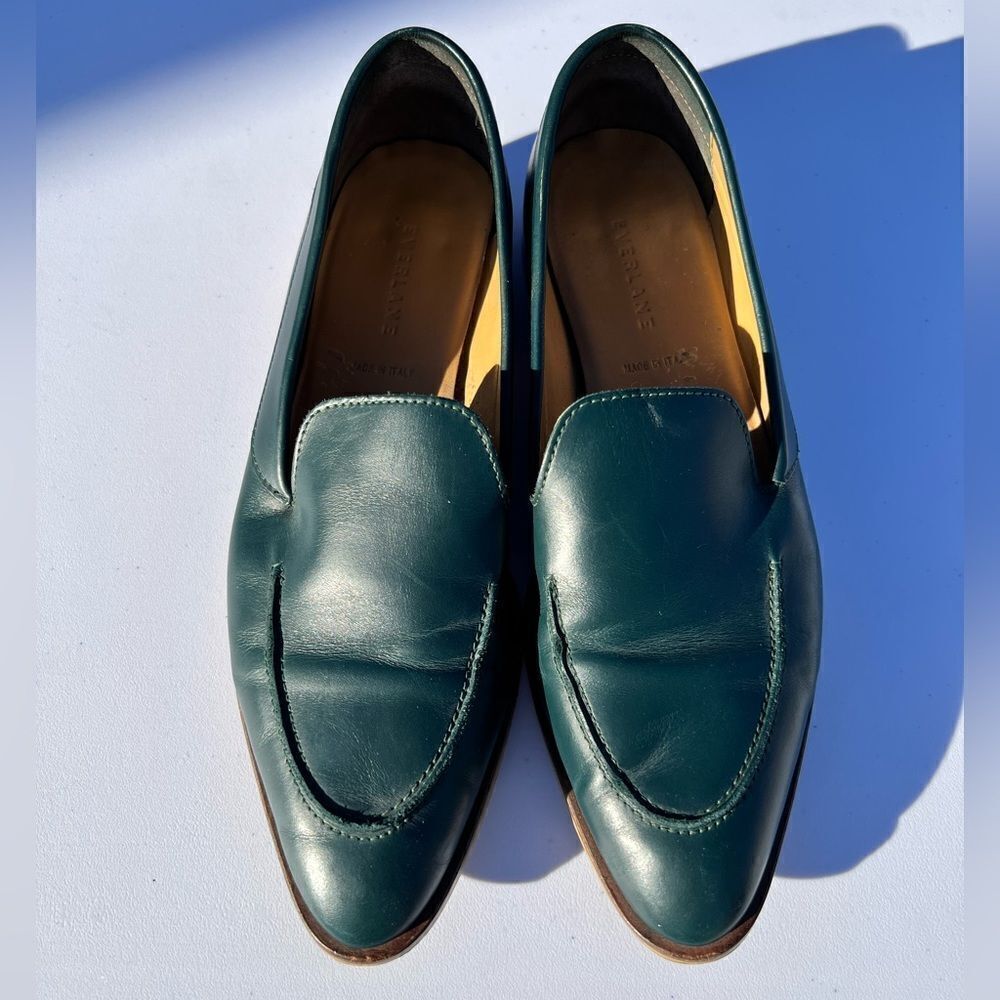 Everlane The Modern Loafer Pointed Toe Shoe Size 9 Ivy Green - Picture 2 of 12
